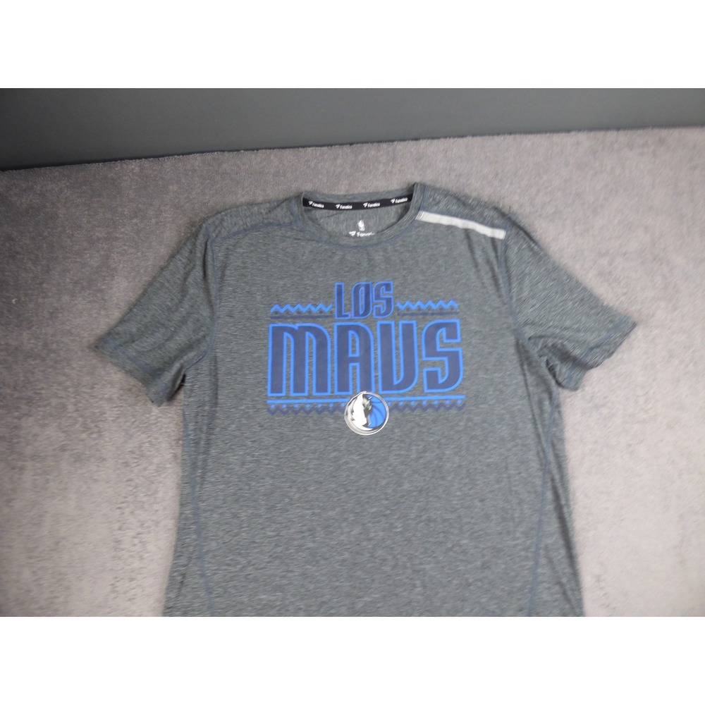 Dallas Mavericks Los Mavs Noches Ene-Be-A Shirt Mens XL Gray NBA Tee Fanatics